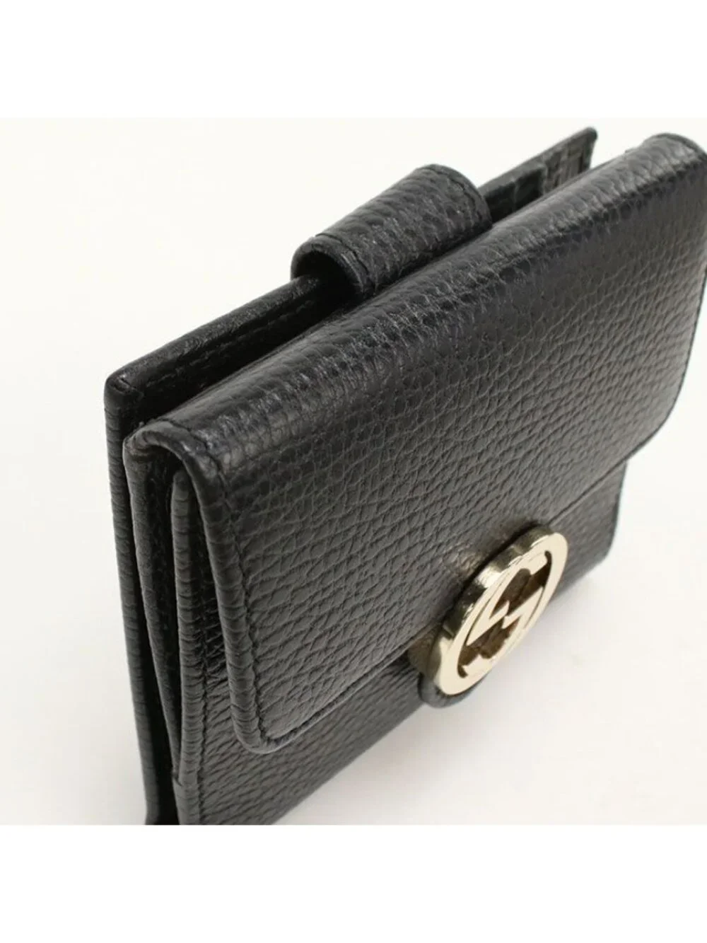 Gucci Hook Interlocking Bifold Wallet Leather